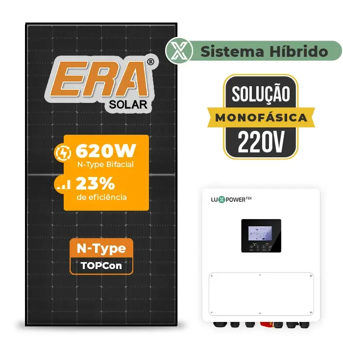 Gerador de Energia Solar 4.96 kwp Hibrido Luxpower sem Bateria